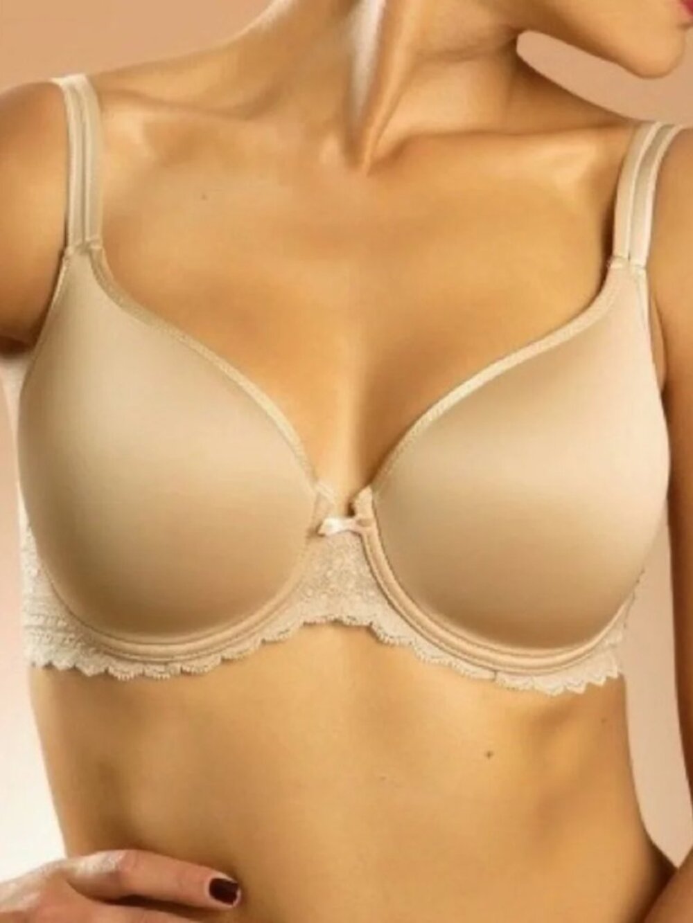 CHANTELLE Merci Spacer Full Coverage Underwire T-Shirt Bra Beige 32DDD 32F